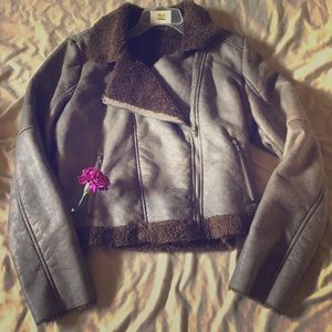 Faux Leather Biker Jacket